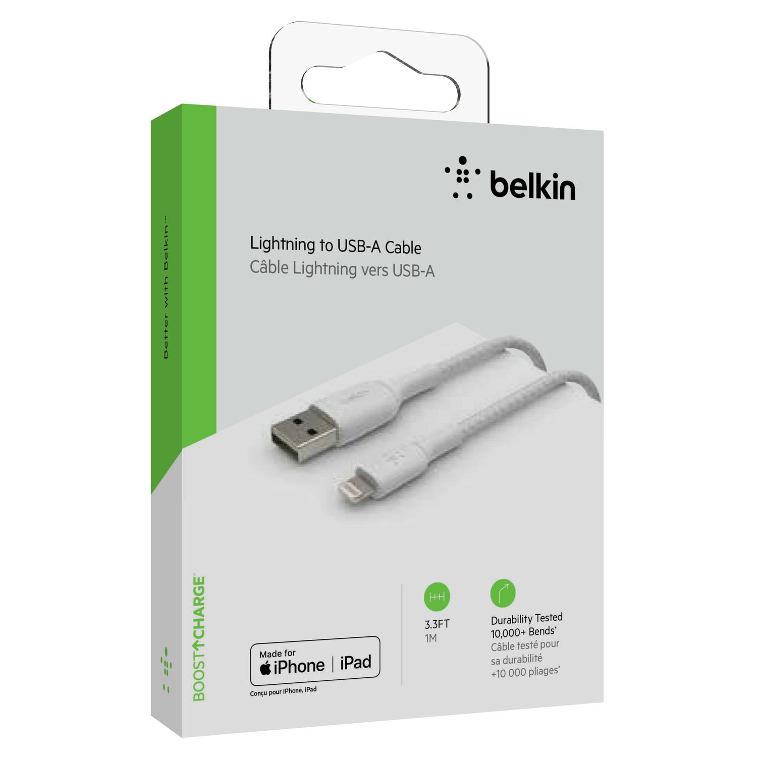 CABLE LIGHTNING - USB A BLANCO 1M SIMON